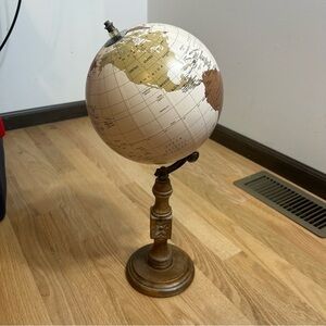 Wooden Paper Globe Stand Office Decor Map Wedding Decoration Travel Theme